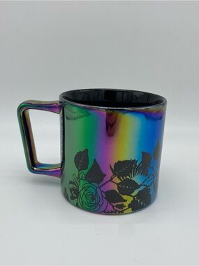 Starbucks Iridescent Rainbow Floral Mug 14 oz